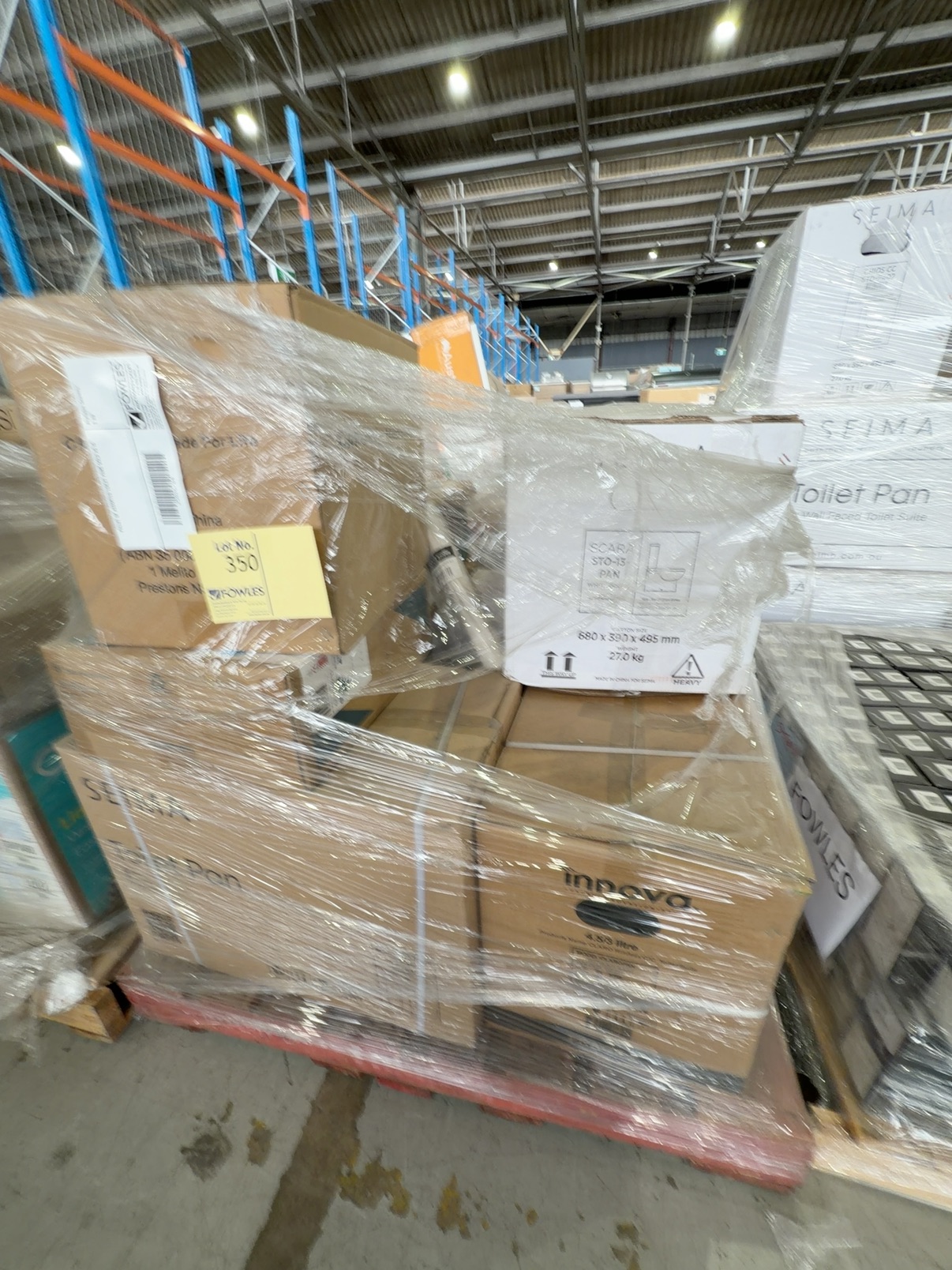 PALLET OF ASSORTED TOILET PANS SOLD AS IS PALLET OF ASSORTED TOILET PANS SOLD AS IS