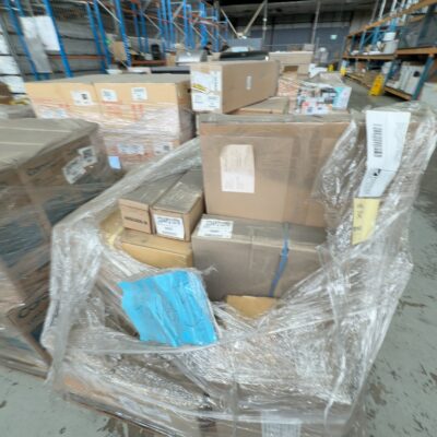 PALLET OF COMMERCIAL MACDONAL HAND DRYERS, BABY CHANGE STATION, GRAB RAILS, COMMERCIAL BROOM RACKS, WASTEBINS, ETC, SOLD AS IS PALLET OF COMMERCIAL MACDONAL HAND DRYERS, BABY CHANGE STATION, GRAB RAILS, COMMERCIAL BROOM RACKS, WASTEBINS, ETC, SOLD AS IS