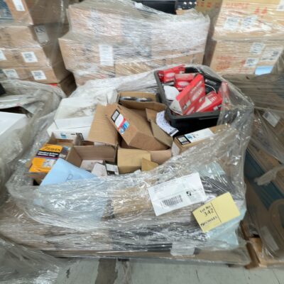 PALLET OF ASSORTED DESIGNER TAPWARE - PHOENIX, CAROMA, NERO ETC, ASSORTED DOOR LEVERS AND LOCKS, RAVEN DOOR SEALS ETC SOLD AS IS