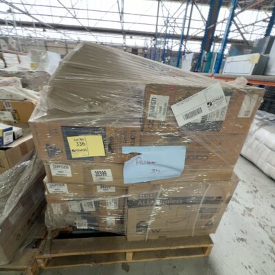 PALLET OF ASSORTED BASINS, SINKS AND TOILET PANS, ETC SOLD AS IS PALLET OF ASSORTED BASINS, SINKS AND TOILET PANS, ETC SOLD AS IS