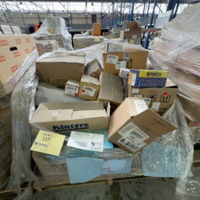 PALLET OF ASSORTED DESIGNER TAPWARE AND ACCESSORIES, FASTNERS, SINKS, DOOR LEVERS ETC SOLD AS IS PALLET OF ASSORTED DESIGNER TAPWARE AND ACCESSORIES, FASTNERS, SINKS, DOOR LEVERS ETC SOLD AS IS