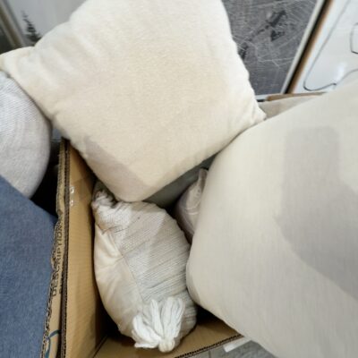 EX STAGING - BOX OF ASSORTED CUSHIONS, SOLD AS IS EX STAGING - BOX OF ASSORTED CUSHIONS, SOLD AS IS