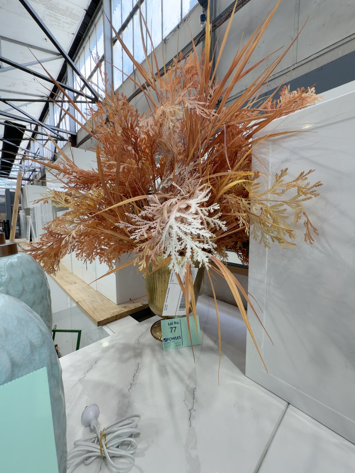 EX STAGING - FAUX FLORAL ARRANGEMENT, SOLD AS IS EX STAGING - FAUX FLORAL ARRANGEMENT, SOLD AS IS
