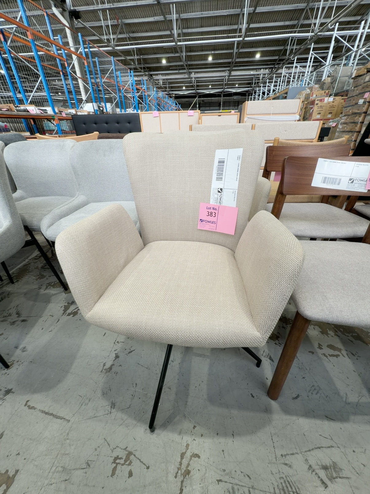 SAMPLE - LAURA DINING CHAIR, BEIGE FABRIC SAMPLE - LAURA DINING CHAIR, BEIGE FABRIC