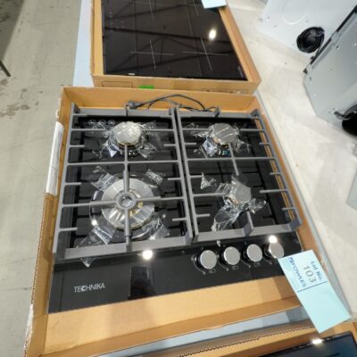 EX DISPLAY TECHNIKA TGC6GBK 600MM GAS COOKTOP ON BLACK GLASS, 3 MONTH WARRANTY EX DISPLAY TECHNIKA TGC6GBK 600MM GAS COOKTOP ON BLACK GLASS, 3 MONTH WARRANTY