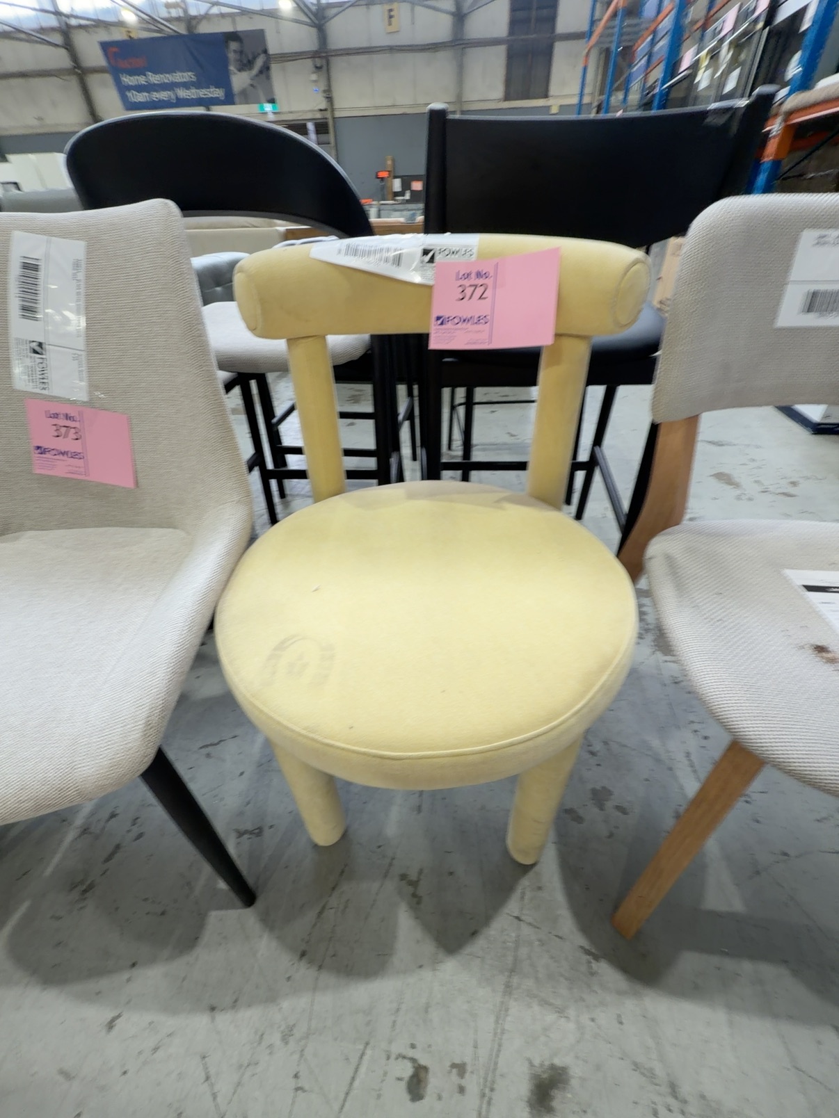 EX HIRE - YELLOW BAR CHAIR SOLD AS IS EX HIRE - YELLOW BAR CHAIR SOLD AS IS