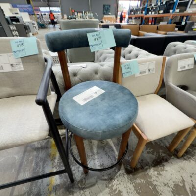 EX STAGING GREEN BAR CHAIR, SOLD AS IS EX STAGING GREEN BAR CHAIR, SOLD AS IS