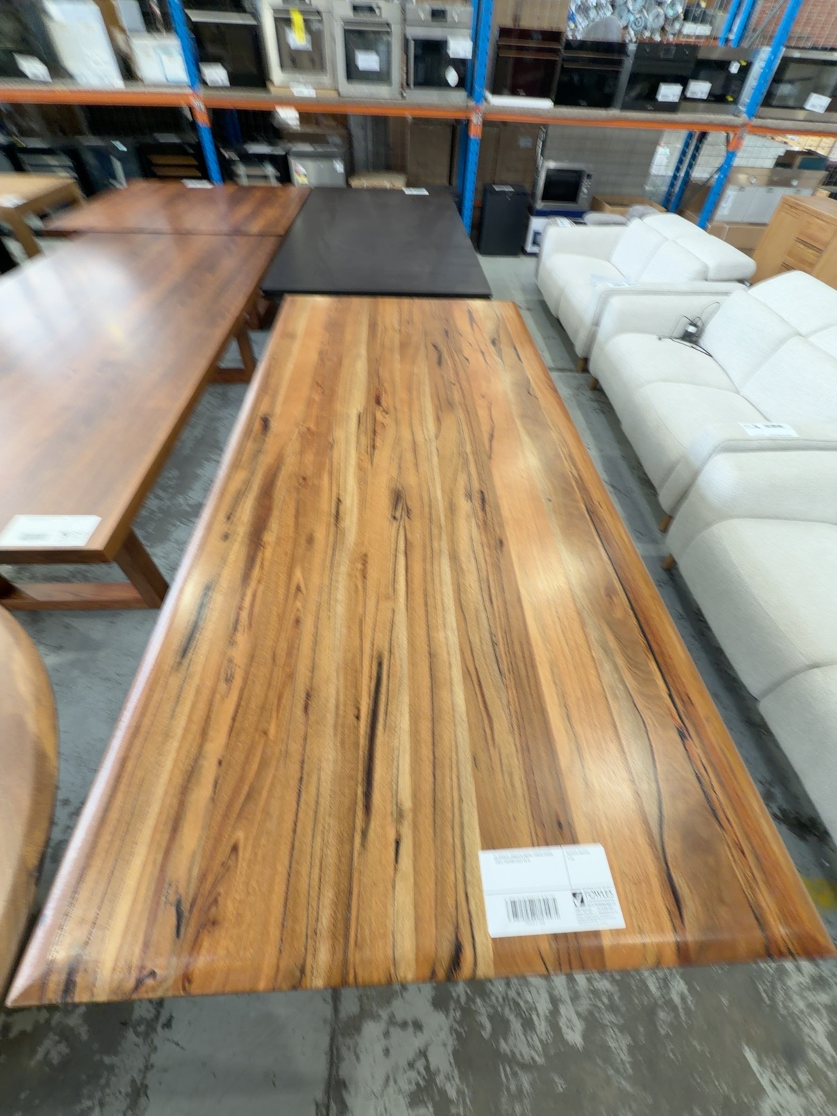 EX DISPLAY JINDALEE MARRI TIMBER DINING TABLE 2500MM SOLD AS IS EX DISPLAY JINDALEE MARRI TIMBER DINING TABLE 2500MM SOLD AS IS