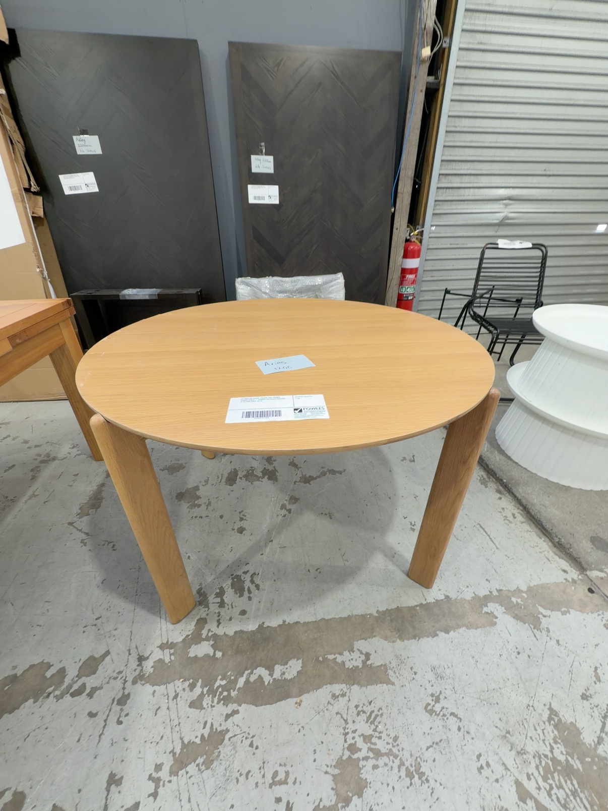 EX DISPLAY ARIES 1200MM OAK VENEER DINING TABLE - VENEER ON EDGES CHIPPED & LIFTING SOLD AS IS EX DISPLAY ARIES 1200MM OAK VENEER DINING TABLE - VENEER ON EDGES CHIPPED & LIFTING SOLD AS IS