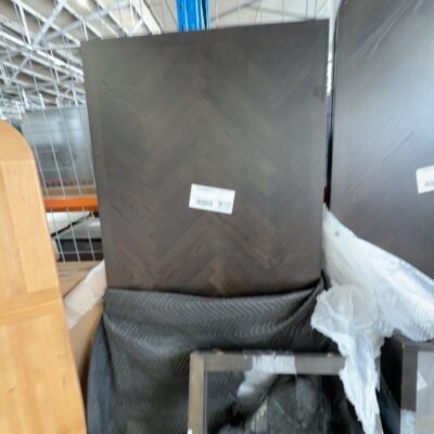 EX DISPLAY ADLEY 2000MM DINING TABLE, JAPAN BLACK, HERRINGBONE DESIGN, WITH LEGS, NO SCREWS SOLD AS IS EX DISPLAY ADLEY 2000MM DINING TABLE, JAPAN BLACK, HERRINGBONE DESIGN, WITH LEGS, NO SCREWS SOLD AS IS