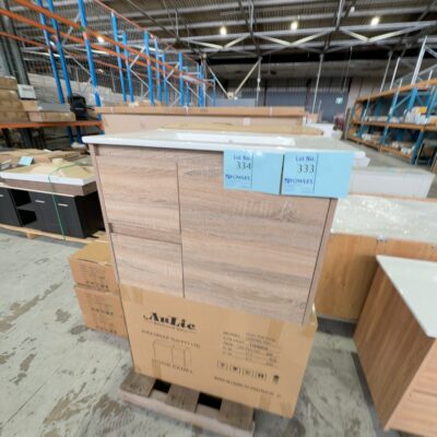 NEW AULIC GRACE 750MM WALL HUNG OAK FINISH VANITY, WITH LEFT HAND DRAWER, WITH CRYSTAL CERAMIC TOP, RRP$879 CAWH05-750L-CT28 NEW AULIC GRACE 750MM WALL HUNG OAK FINISH VANITY, WITH LEFT HAND DRAWER, WITH CRYSTAL CERAMIC TOP, RRP$879 CAWH05-750L-CT28