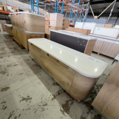 NEW AULIC HAMILTON 1500MM WALL HUNG VANITY, CURVING PLYWOOD WITH PURE FLAT STONE TOP RRP$2875 CAWH39-1500-ST56FT NEW AULIC HAMILTON 1500MM WALL HUNG VANITY, CURVING PLYWOOD WITH PURE FLAT STONE TOP RRP$2875 CAWH39-1500-ST56FT