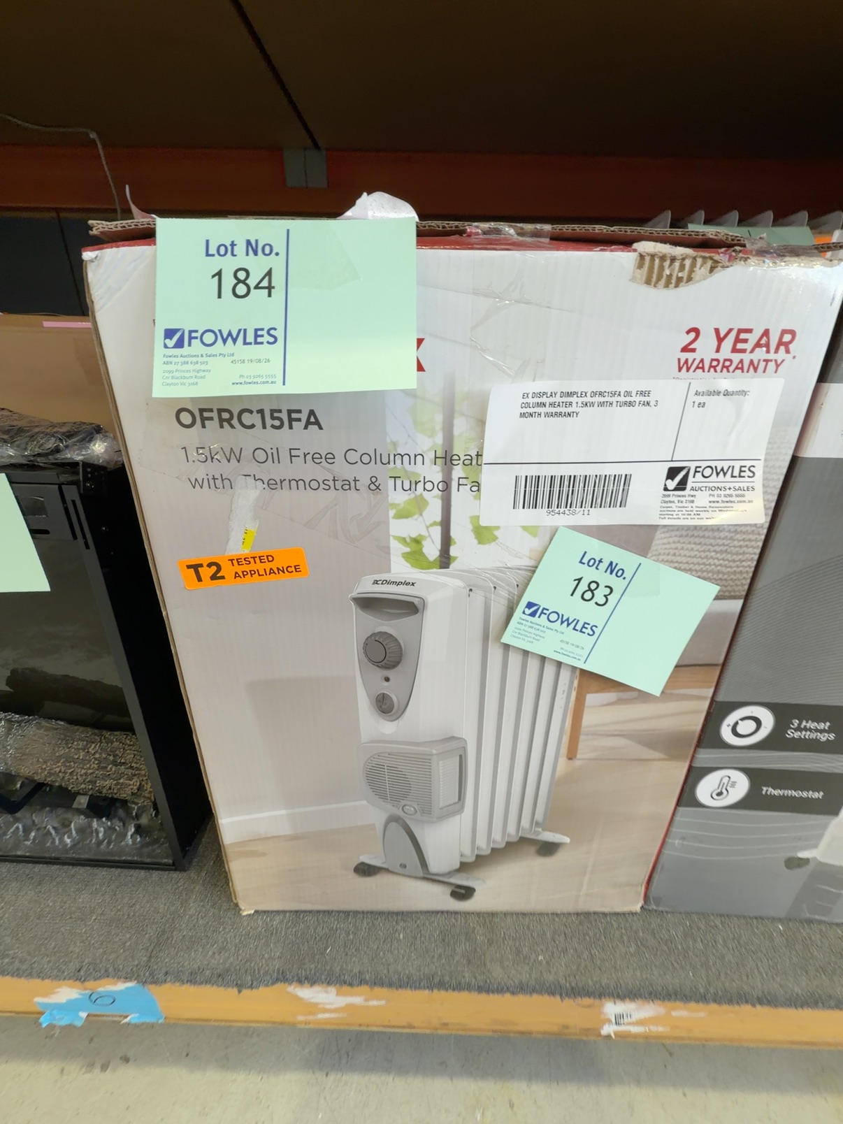 EX DISPLAY DIMPLEX OFRC15FA OIL FREE COLUMN HEATER 1.5KW WITH TURBO FAN, 3 MONTH WARRANTY EX DISPLAY DIMPLEX OFRC15FA OIL FREE COLUMN HEATER 1.5KW WITH TURBO FAN, 3 MONTH WARRANTY