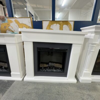 EX DISPLAY DIMPLEX PORTLAND MEDIUM WHITE ELECTRIC FIREPLACE MANTLE HEATER 1.5KW, WITH 3 MONTH WARRANTY PLD23-AU