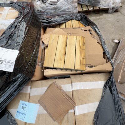 PALLET OF TIMBER DECKING TILES SOLD AS IS PALLET OF TIMBER DECKING TILES SOLD AS IS