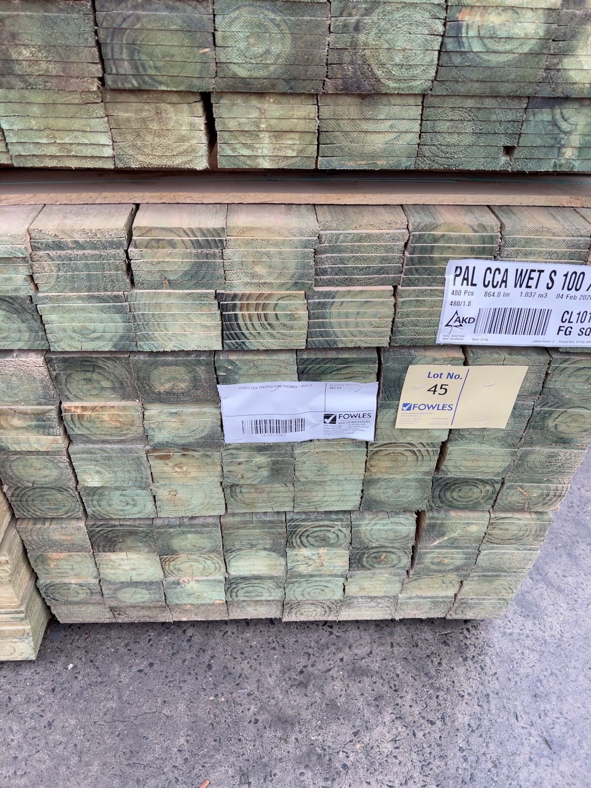 100X12 CCA TREATED PINE PALINGS-480/1.8 100X12 CCA TREATED PINE PALINGS-480/1.8