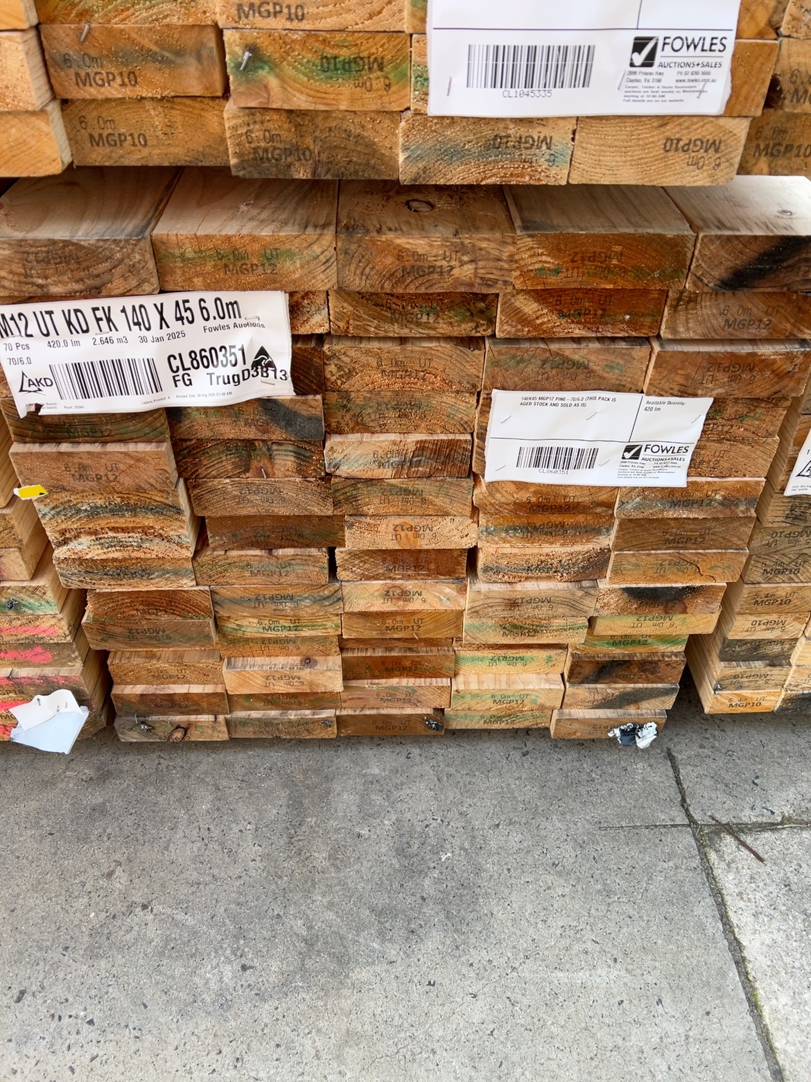 140X45 MGP12 PINE-70/6.0 (THIS PACK IS AGED STOCK AND SOLD AS IS) 140X45 MGP12 PINE-70/6.0 (THIS PACK IS AGED STOCK AND SOLD AS IS)
