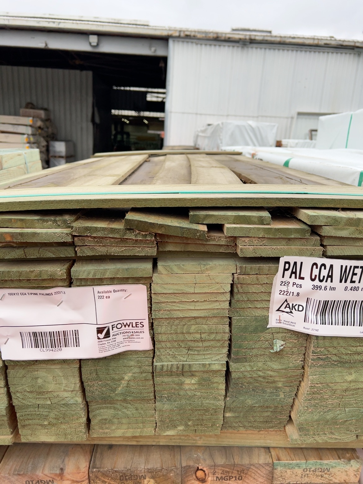100X12 CCA T/PINE PALINGS 222/1.8 100X12 CCA T/PINE PALINGS 222/1.8