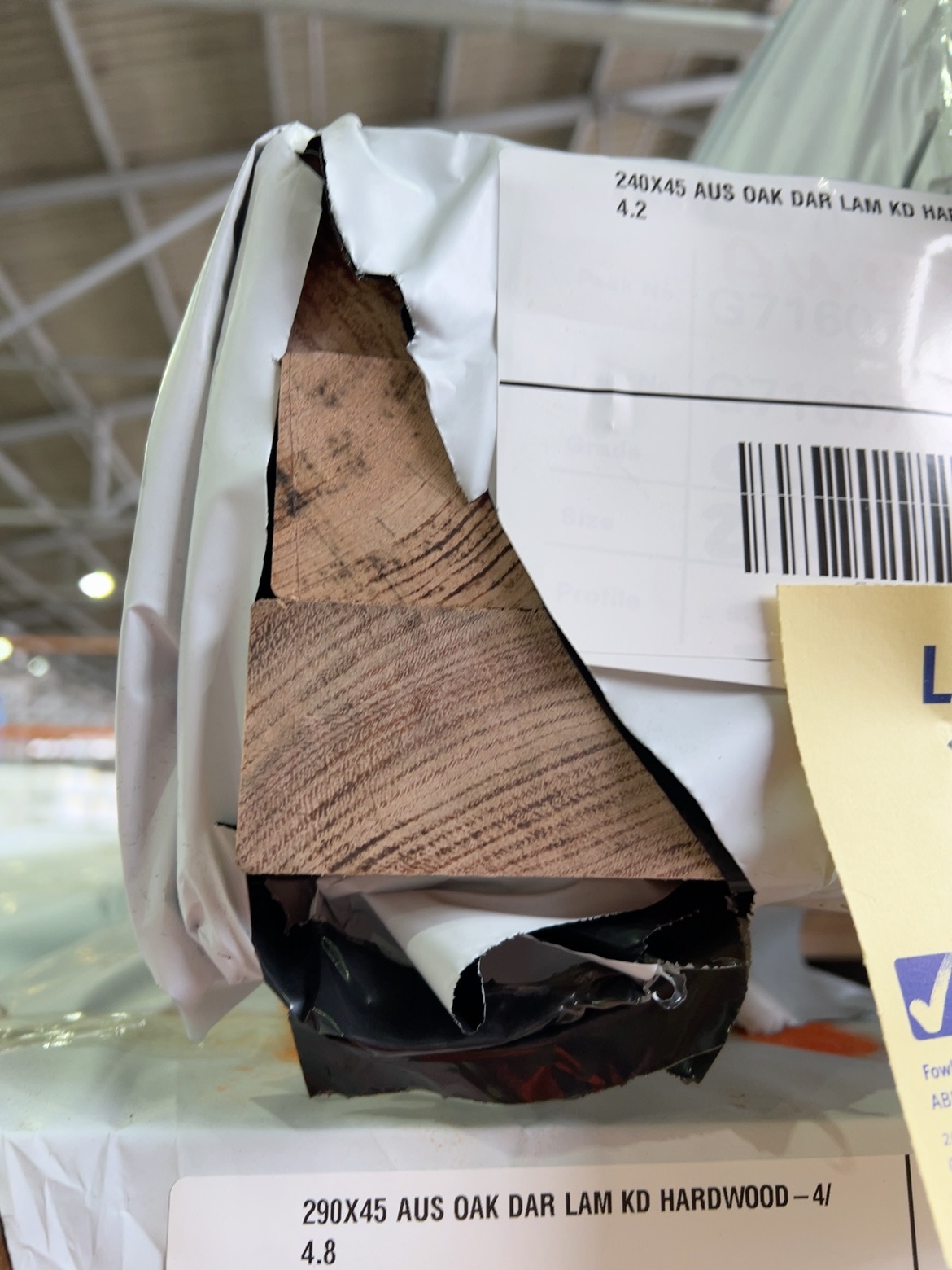 240X45 AUS OAK DAR LAM KD HARDWOOD-3/4.2 240X45 AUS OAK DAR LAM KD HARDWOOD-3/4.2