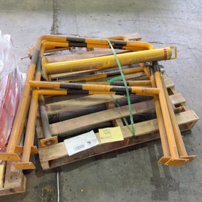MIXED PALLET OF METAL BARRICADES & 1 BOLARD