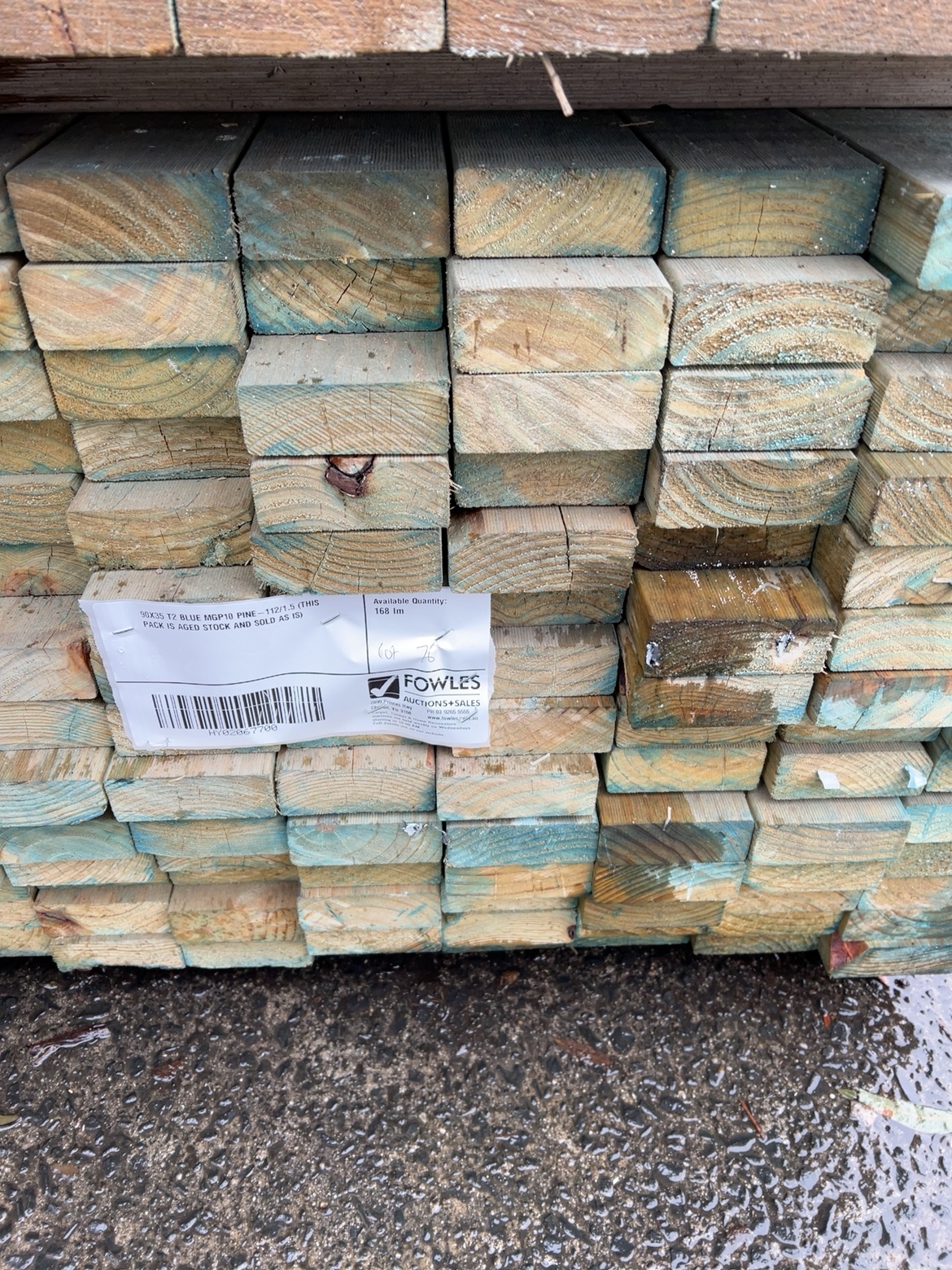 90X35 T2 BLUE MGP10 PINE-112/1.5 (THIS PACK IS AGED STOCK AND SOLD AS IS) 90X35 T2 BLUE MGP10 PINE-112/1.5 (THIS PACK IS AGED STOCK AND SOLD AS IS)