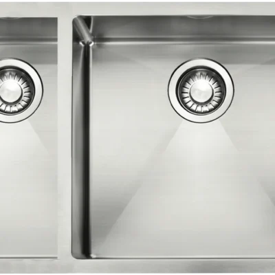 NEW FRANKE PZX260-SBL PLANAR SQUARE UNDERMOUNT SINK, 1 & 3/4 BOWL WITH FRANKE WASTES LEFT, RRP$999 094X1 NEW FRANKE PZX260-SBL PLANAR SQUARE UNDERMOUNT SINK, 1 & 3/4 BOWL WITH FRANKE WASTES LEFT, RRP$999 094X1