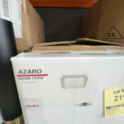 NEW (BOX OF 6 QTY) AZARO SQUARE LED OYSTER DIMMABLE LIGHT, AZARO-OYSQ-850 RRP$180 EACH