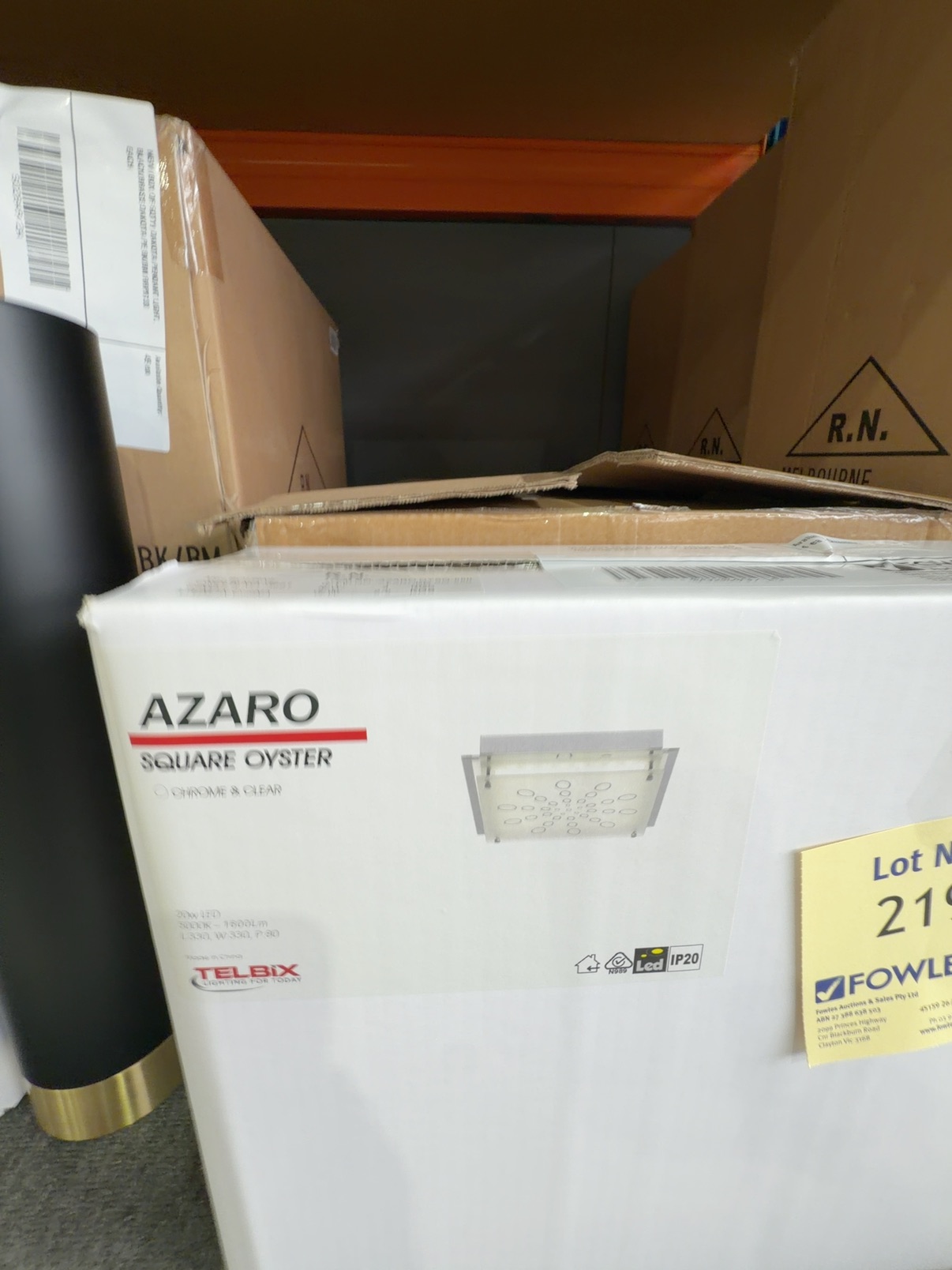 NEW (BOX OF 6 QTY) AZARO SQUARE LED OYSTER DIMMABLE LIGHT, AZARO-OYSQ-850 RRP$180 EACH NEW (BOX OF 6 QTY) AZARO SQUARE LED OYSTER DIMMABLE LIGHT, AZARO-OYSQ-850 RRP$180 EACH