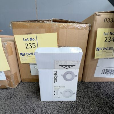NEW (BOX OF 50 QTY) STOW NIKEL ROUND DOWN/WALL LIGHT, STOW RD-NK-850 RRP$17 EACH NEW (BOX OF 50 QTY) STOW NIKEL ROUND DOWN/WALL LIGHT, STOW RD-NK-850 RRP$17 EACH