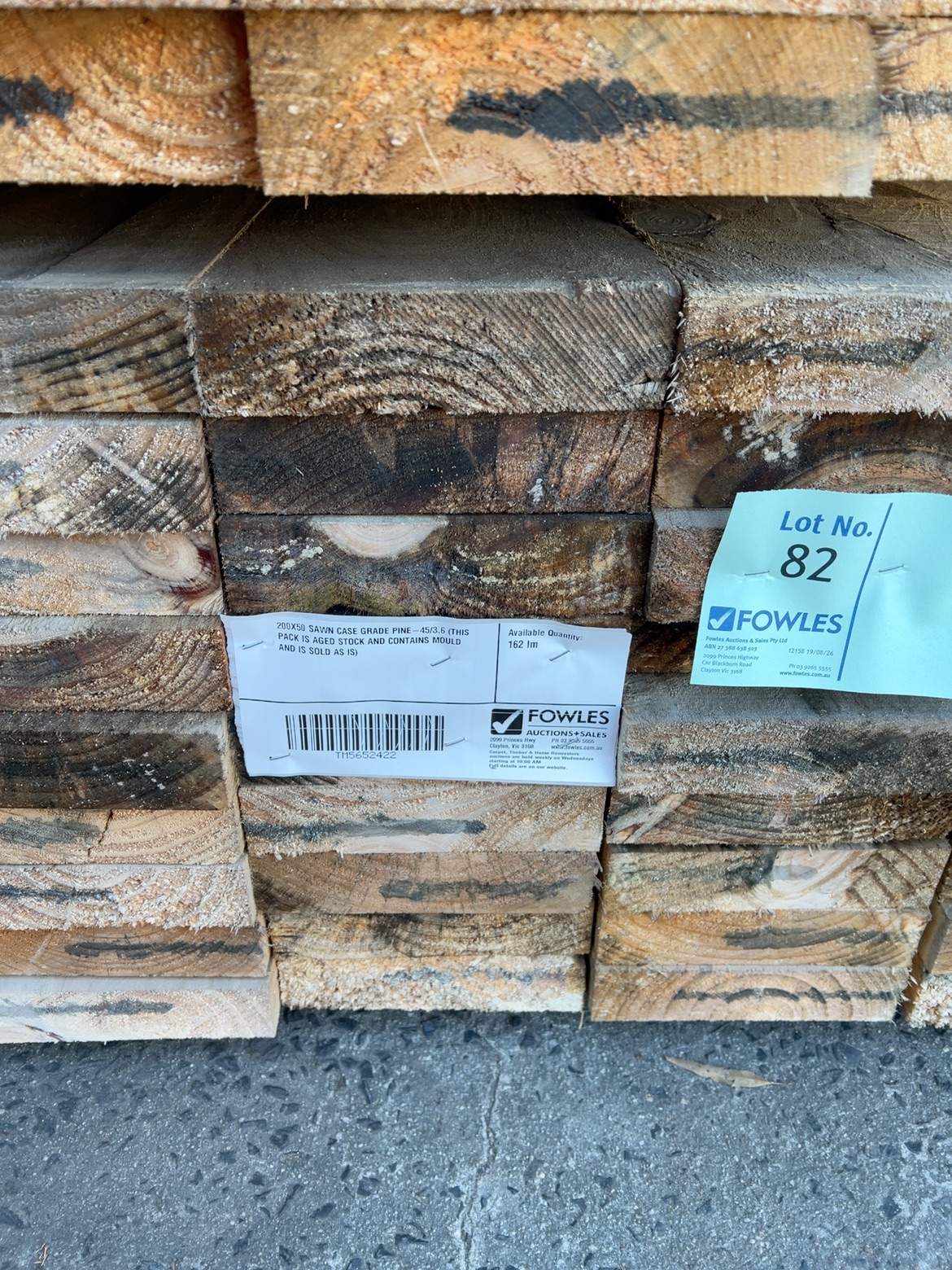 200X50 SAWN CASE GRADE PINE-45/3.6 (THIS PACK IS AGED STOCK AND CONTAINS MOULD AND IS SOLD AS IS) 200X50 SAWN CASE GRADE PINE-45/3.6 (THIS PACK IS AGED STOCK AND CONTAINS MOULD AND IS SOLD AS IS)