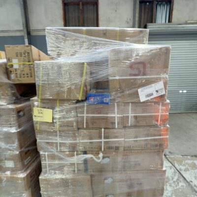 PALLET OF ASSORTED BATHROOM TAPWARE AND ACCESSORIES, GRATES, POP UP WASTES, BASINS, KITCHEN MIXERS, BASIN MIXERS ETC SOLD AS IS