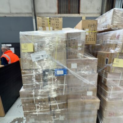 PALLET OF ASSORTED BATHROOM TAPWARE AND ACCESSORIES, GRATES, POP UP WASTES, BASINS, KITCHEN MIXERS, BASIN MIXERS ETC SOLD AS IS