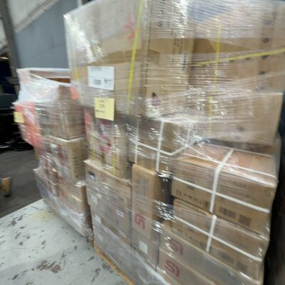 PALLET OF ASSORTED BATHROOM TAPWARE AND ACCESSORIES, GRATES, POP UP WASTES, BASINS, KITCHEN MIXERS, BASIN MIXERS ETC SOLD AS IS