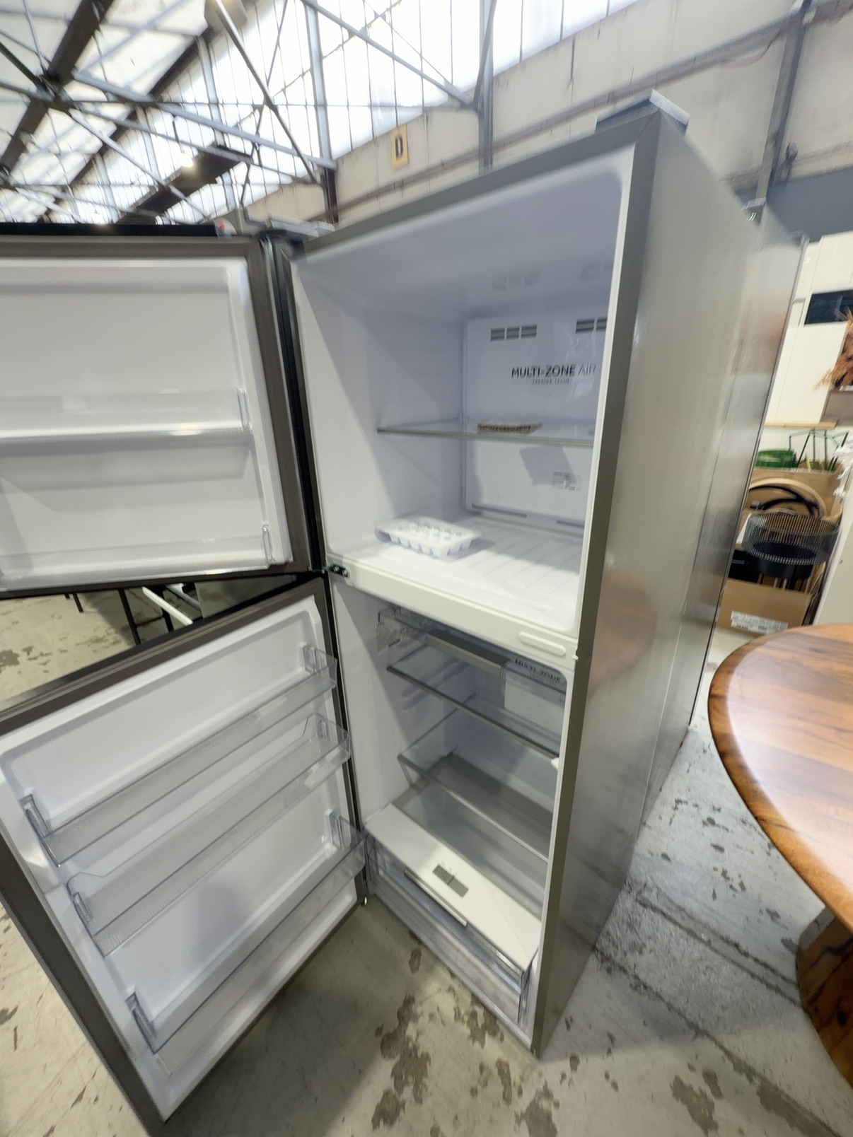 NEW HAIER 311 LITRE 300 SERIES FRIDGE WITH TOP FREEZER, SATINA, LEFT HAND HINGE HRF330TS-LH, 12 MONTH WARRANTY NEW HAIER 311 LITRE 300 SERIES FRIDGE WITH TOP FREEZER, SATINA, LEFT HAND HINGE HRF330TS-LH, 12 MONTH WARRANTY