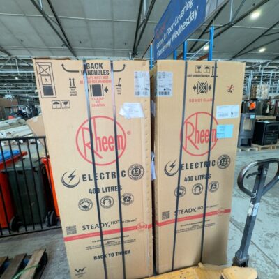 NEW RHEEM 400 LITRE ELECTRIC WATER HEATER 491400G7 SOLD AS IS 14 DAY WARRANTY NEW RHEEM 400 LITRE ELECTRIC WATER HEATER 491400G7 SOLD AS IS 14 DAY WARRANTY