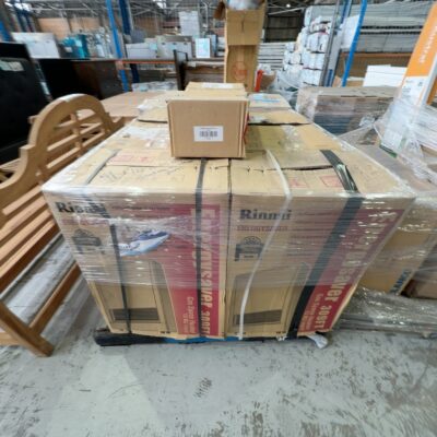 PALLET OF RINNAI GAS SPACE HEATERS SOLD AS IS NO WARRANTY PALLET OF RINNAI GAS SPACE HEATERS SOLD AS IS NO WARRANTY