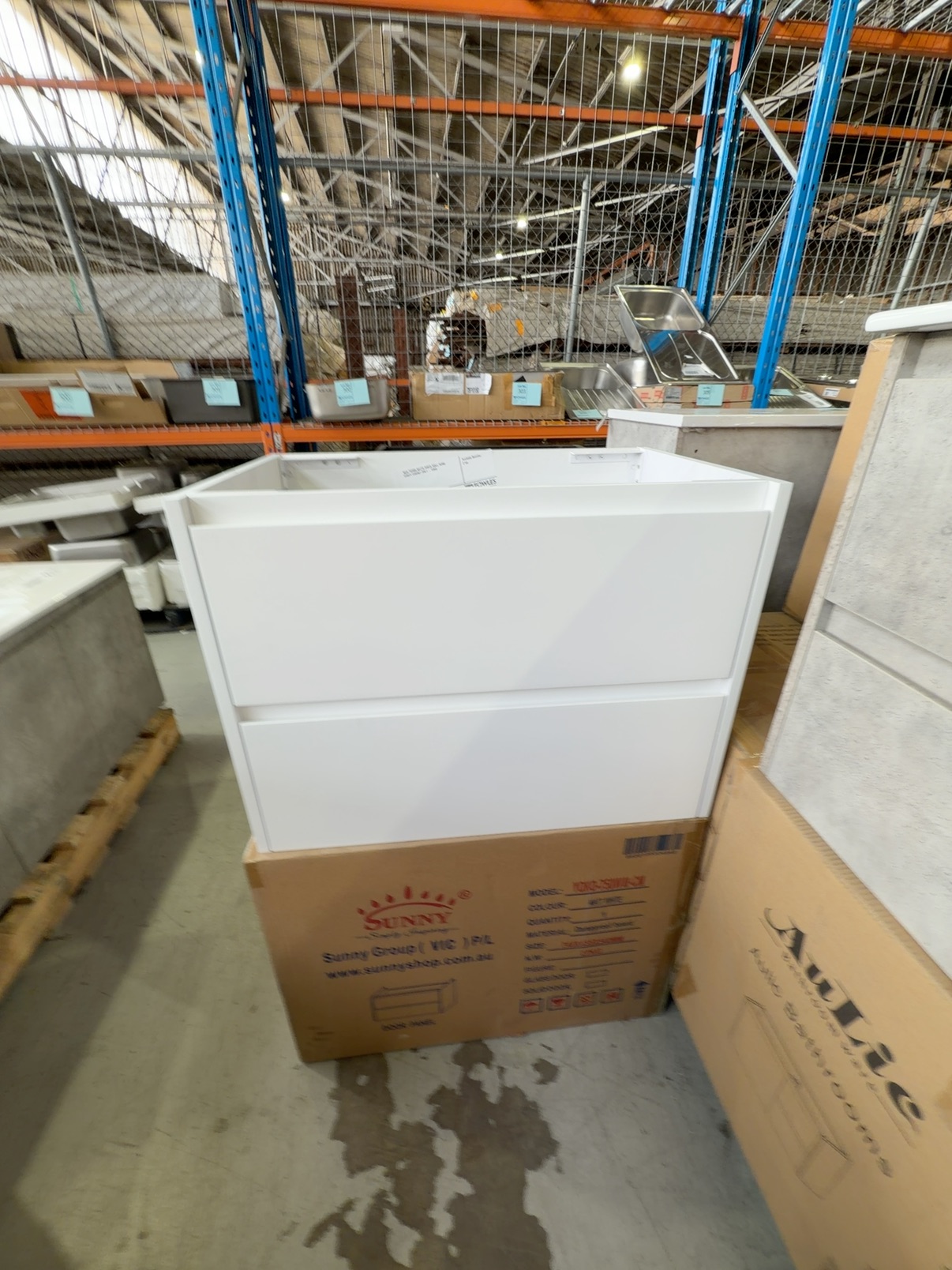 NEW 750MM MATTE WHITE WALL HUNG VANITY CABINET ONLY - YOKO NEW 750MM MATTE WHITE WALL HUNG VANITY CABINET ONLY - YOKO