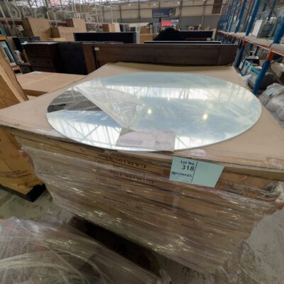 PALLET OF AULIC ALINA FRAMELESS 1200MM ROUND MIRROR, CAM100-1200 RRP$410 PALLET OF AULIC ALINA FRAMELESS 1200MM ROUND MIRROR, CAM100-1200 RRP$410