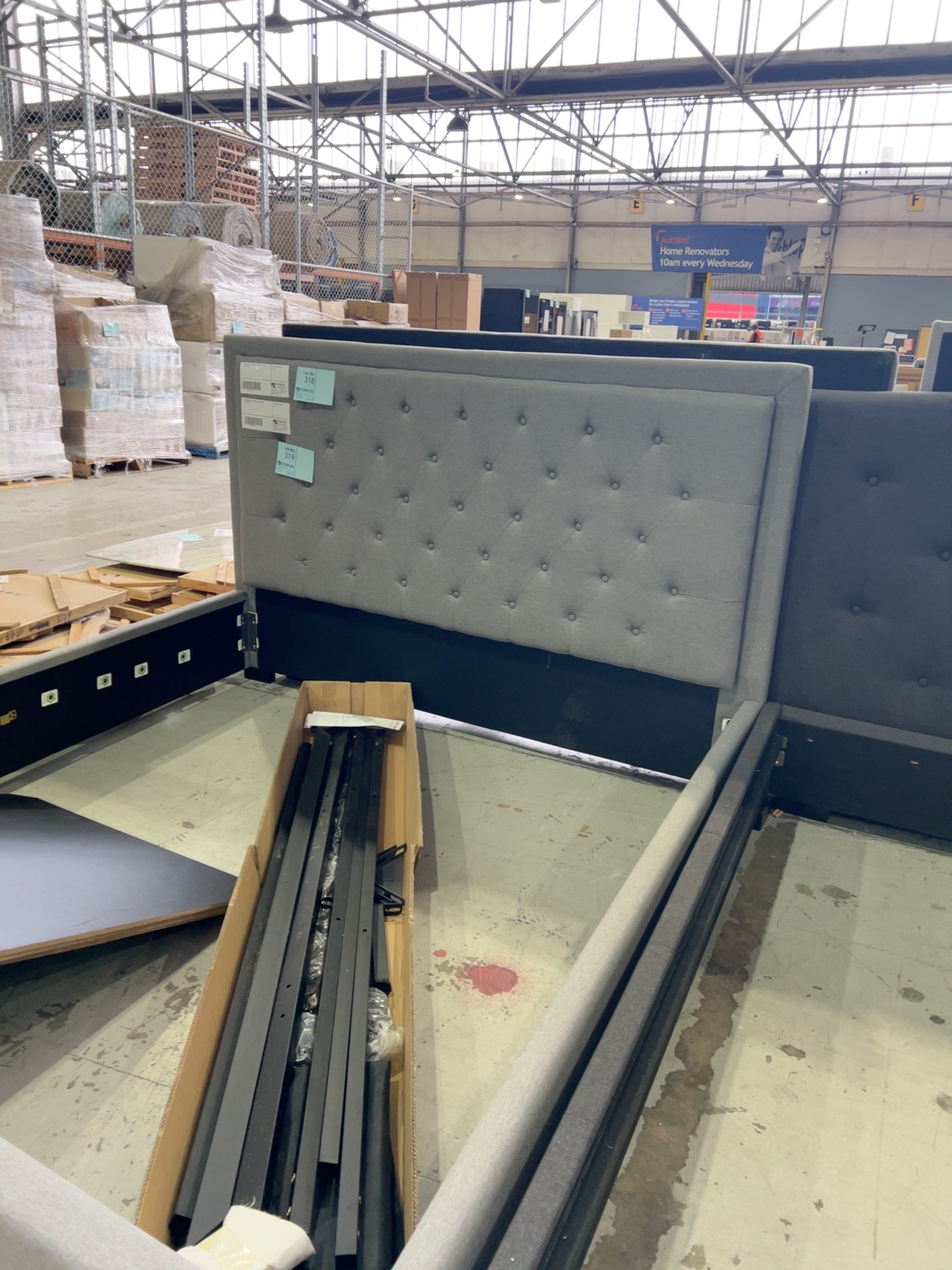 NEW LIMA GREY KING SIZE GAS LIFT BEDFRAME NEW LIMA GREY KING SIZE GAS LIFT BEDFRAME