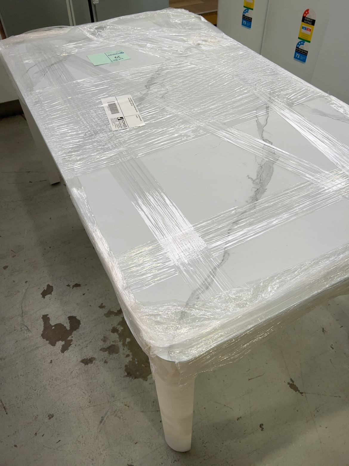 LUCAS/BOSTON 1600MM OUTDOOR TABLE WITH WHITE MARBLE LOOK TOP LUCAS/BOSTON 1600MM OUTDOOR TABLE WITH WHITE MARBLE LOOK TOP