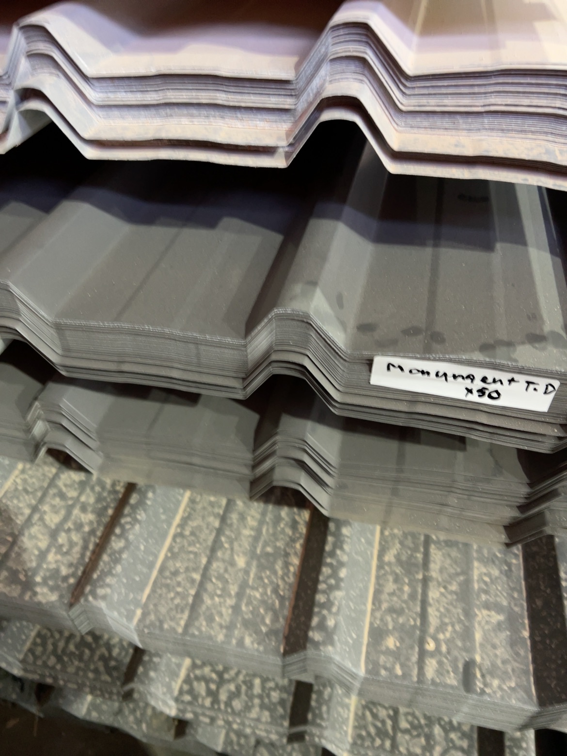 MONUMENT TRIMDEK METAL ROOFING SHEETS (.042 BMT, 762MM COVER)- 50 SHEETS X 6.0 LONG MONUMENT TRIMDEK METAL ROOFING SHEETS (.042 BMT, 762MM COVER)- 50 SHEETS X 6.0 LONG