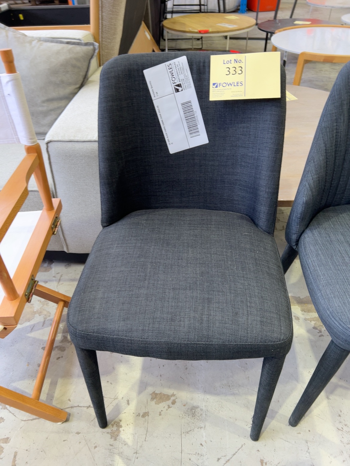 EX HIRE BLACK FABRIC DINING CHAIR SOLD AS IS EX HIRE BLACK FABRIC DINING CHAIR SOLD AS IS