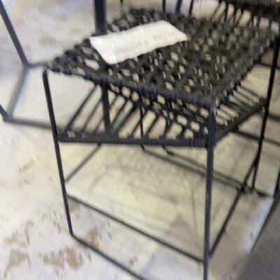 EX HIRE BLACK WOVEN BAR STOOL SOLD AS IS