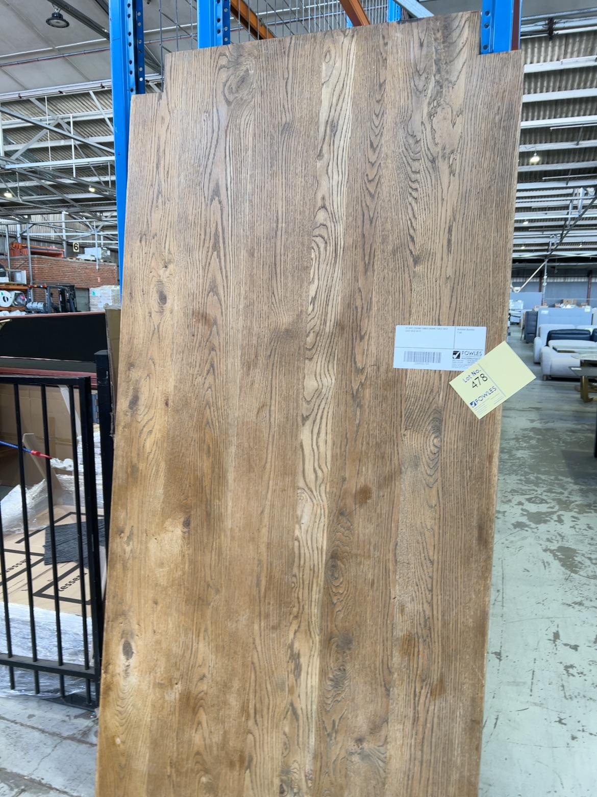 EX HIRE 2200MM TIMBER DINING TABLE WITH LEGS SOLD AS IS EX HIRE 2200MM TIMBER DINING TABLE WITH LEGS SOLD AS IS