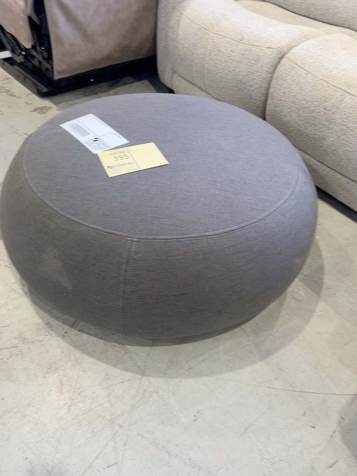 EX HIRE GREY OTTOMAN SOLD AS IS EX HIRE GREY OTTOMAN SOLD AS IS