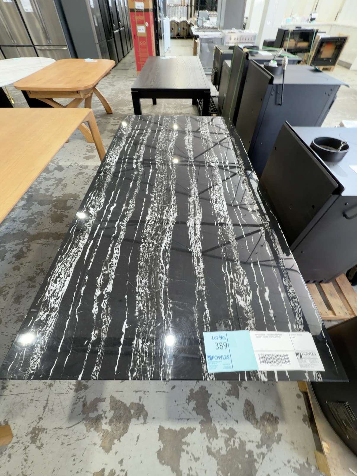 EX SHOWROOM - ARIZONA DINING TABLE 2000MM X 1000MM WITH GOLD FRAME EX SHOWROOM - ARIZONA DINING TABLE 2000MM X 1000MM WITH GOLD FRAME