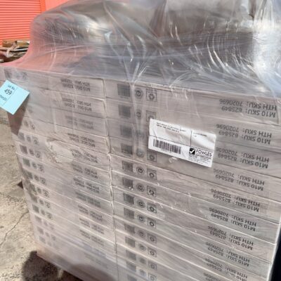 PALLET WITH QTY 56, NEW S/STEEL LAUNDRY SINK CAL-TM3-45SSP, SOLD AS IS PALLET WITH QTY 56, NEW S/STEEL LAUNDRY SINK CAL-TM3-45SSP, SOLD AS IS