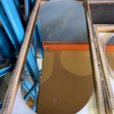 NEW LED MIRROR PILL SHAPE 1200MM HIGH X 450MM WIDE, ADJUSTABLE LIGHT TEMPERATURE, TOUCH SENSOR, CO45120