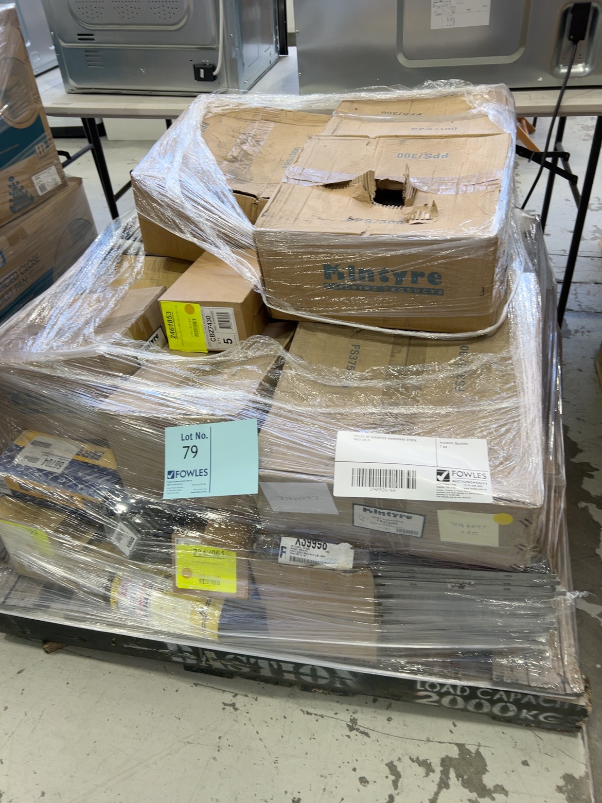PALLET OF ASSORTED HARDWARE STOCK, SOLD AS IS PALLET OF ASSORTED HARDWARE STOCK, SOLD AS IS