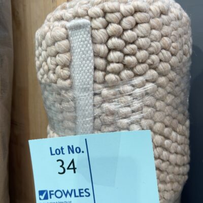 NEW BEIGE PEBBLE WOOL RUG 160CM X 230CM RRP$499